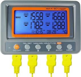 img 4 attached to Gain Express AZ Instruments 4-Channel K Type Thermometer with SD Card Data Logger, Thermocouple Temperature Measurement, and 2 Bead Type K-Thermocouple Probes