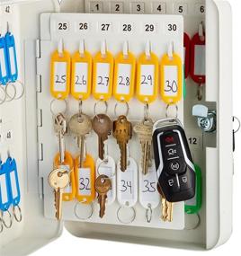 img 1 attached to AdirOffice Key Steel Security Storage Holder Cabinet Valet Lock Box (48 Key