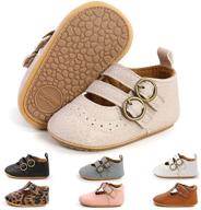 qwzban leather newborn toddler christmas girls' shoes and flats logo