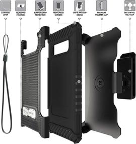 img 2 attached to Beyond Cell Trishield Series Compatible With S10 Case/Military Grade Rugged Cover [Metal Kickstand] Belt Clip Holster Compatible With Samsung Galaxy S10 (2019)- Wild Night Wolf