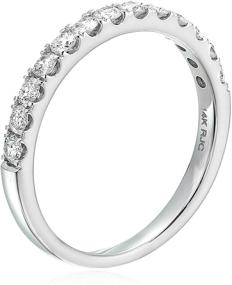 img 1 attached to Vir Jewels 1/2 cttw Diamond Wedding Band in 14K White Gold with 13 Prong-Set Round Stones