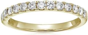 img 3 attached to Vir Jewels 1/2 cttw Diamond Wedding Band in 14K White Gold with 13 Prong-Set Round Stones