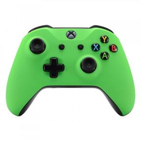 img 4 attached to Green Soft Touch Front Housing Shell Case for Xbox One S/X Controller - Replacement Kit Faceplate Cover for Xbox One Wireless Controller Model 1708 (Controller NOT Included)