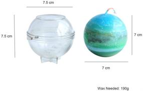 img 3 attached to 🕯️ Plastic Pillar Candle Making Kit - Set of 3 Candle Molds: Ball Sphere, Large Cylinder Rib Mold - DIY Candle Making Supplies