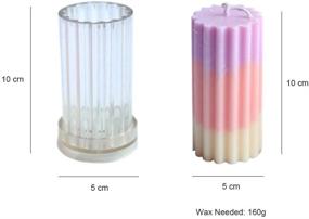 img 1 attached to 🕯️ Plastic Pillar Candle Making Kit - Set of 3 Candle Molds: Ball Sphere, Large Cylinder Rib Mold - DIY Candle Making Supplies