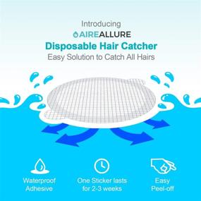 img 1 attached to Aire Allure 25-Pack Disposable Mesh Stickers for Shower Drain Hair Catcher