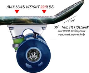 img 1 attached to 🛹 AHWOO Galaxy Skateboard - Ideal for Skateboarding Beginners