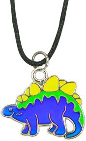 img 4 attached to 🦖 Color Changing Dinosaur Pendant: Fun Jewels Cute Stegosaurus Mood Necklace for Boys and Girls