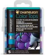 🎨 продукты для искусства chameleon cool tones color tops - набор из 5 штук: быстрое и легкое смешивание логотип