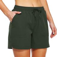 🩳 women's quick dry hiking shorts 5" - outdoor golf athletic workout summer water shorts with pockets логотип