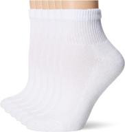 🧦 hanes ultimate women's 6-pack ankle socks with comfort toe seams логотип