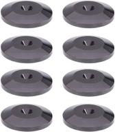 bluecell 8-pack black 24k nickel plated speaker spikes pads mats - 5x25mm isolation stand foot cone base logo