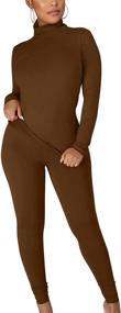 img 1 attached to Outfits Workout Tracksuit Turtleneck Legging Outdoor Recreation