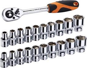 img 3 attached to 🔧 KENDO 21Pcs Ratchet Socket Wrench: Top-rated Industrial Power & Hand Tools Combo