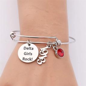 img 3 attached to AKTAP Delta Bracelet DST Sorority Jewelry: Celebrate Delta Girls Rock 1913 with a Special Greek Sorority Sisters Gift