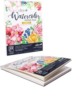 img 3 attached to 🖌️ ColorIt 9x12 Watercolor Paper Sketch Pad - 2 Pack, 140lb/300g Cold Press Painting Paper, 70 Sheets Total, Suitable for Mixed Media Use, White