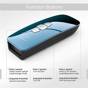 img 3 attached to 🔍 Portable CCD Imager Bar Code Scanner with Bluetooth Connectivity - REALINN Mini 1D Wireless Barcode Scanner with LED Screen Display, Ideal for iPad, Tablet, Phone, Laptop, and PC