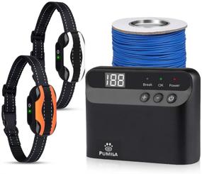 img 4 attached to 🐶 Optimized Pet Containment System: Pumila Electric Dog Fence for 2 Dogs, Rechargeable Waterproof Receiver for Small Medium Large Dogs - Ensured Safety and Effectiveness