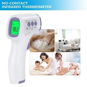 img 1 attached to 🔮 Medical Grade No Touch Thermometer for Adults, Forehead Thermometer Instant Reading, Suitable for Baby Food, Bath, Milk - Purple