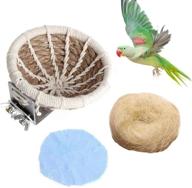 🐦 hemp rope weave bird nest bed for parakeet cockatiel canary lovebird small parrot cage - hatching nesting box logo