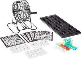 img 3 attached to 🎱 Trademark Innovations 18 Card Bingo Set - Includes 75 Numbered Balls, Metal Cage Spinning Feature, Bingo Chips, and Ball Rack