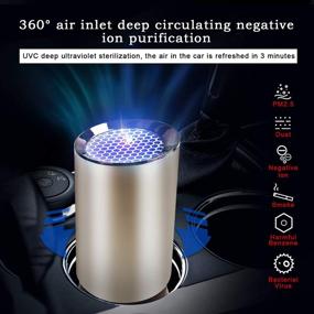 img 3 attached to 🌪️ TAISHAN UVC Air Purifier Sterilizer: 99% Germ, Virus & Bacteria Killer with Rapid Action. 360° 4-Stage Filtration Air Cleaner. Eliminate Allergens, Smoke & Odor. USB Port Power + Car Charger.