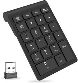 img 4 attached to 🔢 Portable Wireless Number Pad, Numpad 22 Keys with 2.4 GHz Connection for Financial Accounting on Laptop, PC, Desktop, Surface Pro, Notebook