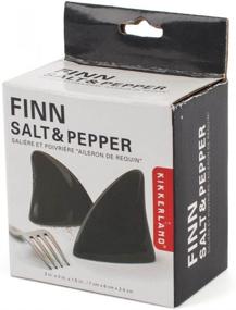 img 2 attached to Kikkerland Finn Salt and 🧂 Pepper Shakers: Stylish and Functional Seasoning Set