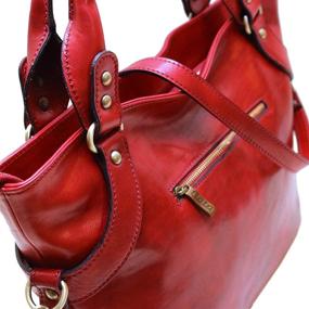 img 3 attached to Floto Taormina Italian Calfskin Leather Women's Handbags & Wallets for Hobo Bags