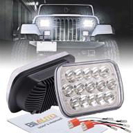 bliauto h6054 5x7 7x6 inch led headlights - dot approved hi/low sealed beam headlamps for jeep, trucks, cherokee xj, ford van - 2pcs logo