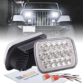 img 4 attached to BLIAUTO H6054 5x7 7x6 Inch LED Headlights - DOT Approved Hi/Low Sealed Beam Headlamps for Jeep, Trucks, Cherokee XJ, Ford Van - 2PCS