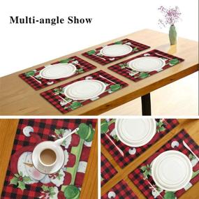 img 2 attached to Festive Christmas Placemats by Vdsrup: Resistant Decorations for Holiday Dining