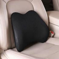 🪑 tishijie memory foam lumbar support pillow for car and office chair - black, ergonomic back support for car seat, desk, and more! logo