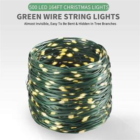 img 1 attached to Tcamp 164FT 500 LED Christmas Lights with Timer Memory Function, 8 Modes Green Wire Starry Fairy String Lights for Christmas Tree Halloween, Indoor Outdoor Decor in Warm White