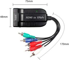 img 1 attached to 🔌 Высококачественный HDMI к компонентному скейлеру 1080P: отлично подходит для ПК, PS3, PS4, DVD, PSP, 360, PS2, Nintendo NGC