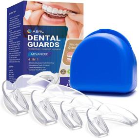 img 4 attached to 😁 Комплект ночной защиты от скрежета и скрежета зубов ASRL - наружные защитные кожухи от скрежета зубов (4 лотка, 2 размера)