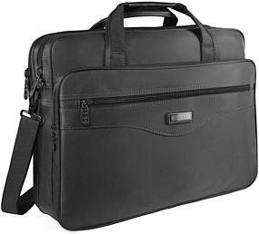 img 4 attached to 👜 Zokaliy 17 Inch Laptop Bag Briefcase for Men and Women - Business Office Shoulder Messenger Bag with Organizer, Fits 15.6 inch Notebook MacBook HP - Black