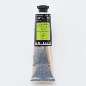 img 2 attached to Sennelier Extra-Fine Artists' Acrylic: 60ml Bright 🎨 Yellow Green S1, Superior Quality for Brilliant Artwork