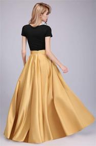 img 1 attached to Honey Qiao Women Satin Skirts: Elegant Floor Length Formal Prom Party Skirts with Pockets & Back Zipper Closure