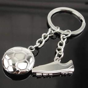 img 4 attached to Wen XinRong Soccer Keychain: Show Your Passion for Soccer!