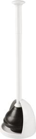 img 4 attached to 🚽 mDesign Small Toilet Plunger and Holder - Compact Plastic Plunger with Cover - Simple Discreet Storage Caddy for Bathroom - Cloud White