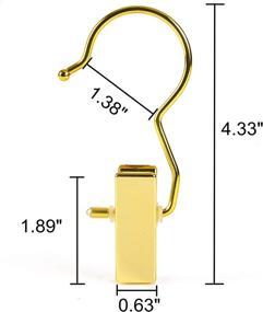 img 3 attached to 📌 Amber Home 24 PCS Metal Clip Hooks - Closet Boot Hangers, Clothes Pins for Travel, Portable Laundry Hooks with Clips for Hats, Bras, Socks, Towels (Gold, 24 PCS)