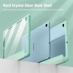 img 2 attached to 📱 Fintie Hybrid Slim Case for Samsung Galaxy Tab S6 Lite 10.4'' 2020 Model SM-P610 (Wi-Fi) SM-P615 (LTE) - S Pen Holder, Shockproof Clear Back, Auto Wake/Sleep, Green