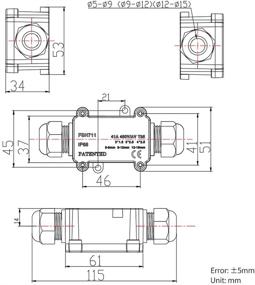 img 1 attached to 💧 Влагозащитный кабельный првод Junction M20 подземный электрический: непревзойденная стойкость в влажных условиях.