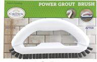 🧽 stiff bristle grout brush – easily remove years of grime on grout lines – long-lasting scrubbing cleaner brush for tile floors – ergonomic handle for effortless cleaning – ideal for tiles, floors, bathroom, shower logo