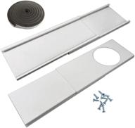 🔌 jeacent window seal plates kit: easy installation for portable air conditioners, sliding doors and windows - adjustable length panels for 6" exhaust hose логотип