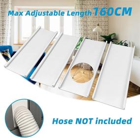 img 2 attached to 🔌 JEACENT Window Seal Plates Kit: Easy Installation for Portable Air Conditioners, Sliding Doors and Windows - Adjustable Length Panels for 6" Exhaust Hose