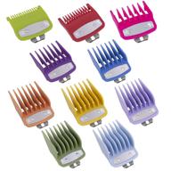 premium color coded comb attachment set for wahl clippers - 10 precise cutting guides with metal hair clipper guards, 1/16 inch to 1 inch range logo