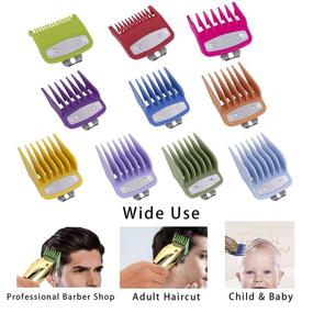 img 3 attached to Premium Color Coded Comb Attachment Set for Wahl Clippers - 10 Precise Cutting Guides with Metal Hair Clipper Guards, 1/16 inch to 1 inch Range