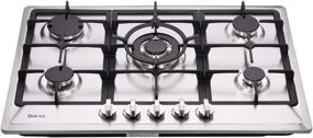 img 3 attached to 🔥 Deli-kit 30 inch Gas Cooktops: Sealed 5 Burners Gas Cooktop for NG/LPG - Stainless Steel Gas Hob DK257-A02 Gas Cooktop